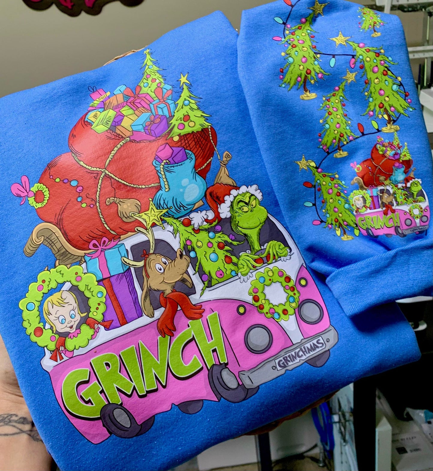 Merry G-Mas, Tree And Christmas Light (optionsal Sleeve Design)
