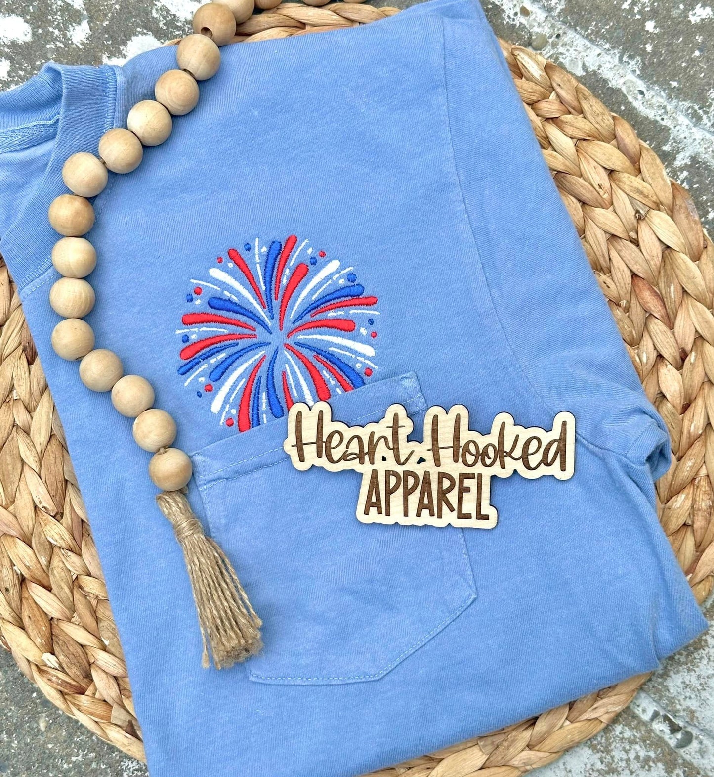 Fireworks 4th July Pocket Tee's