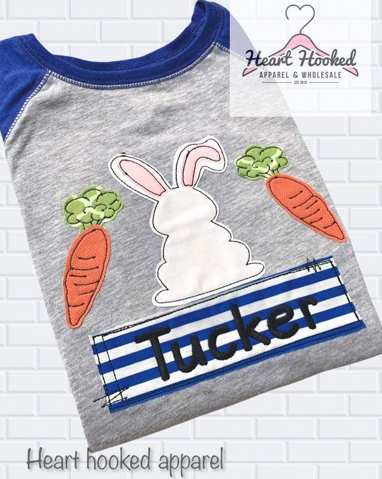 Toddler Raglan Bunny With Name