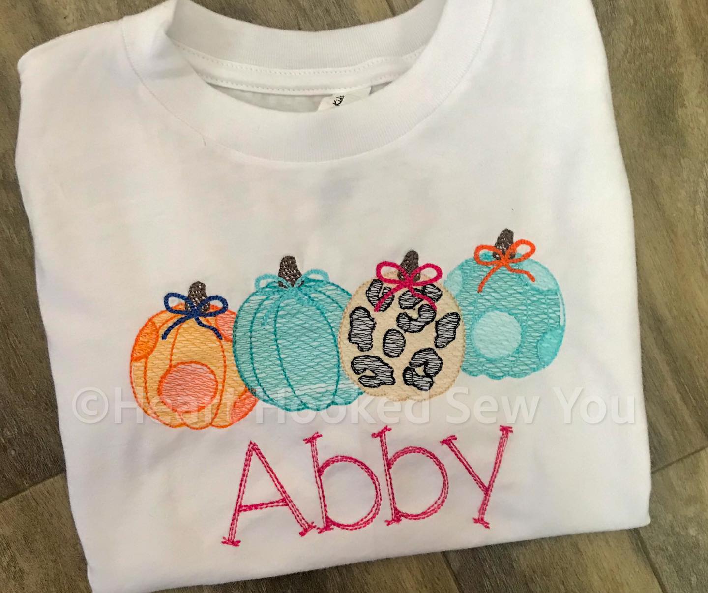 Girls Leopard Pumpkin Patch Tee