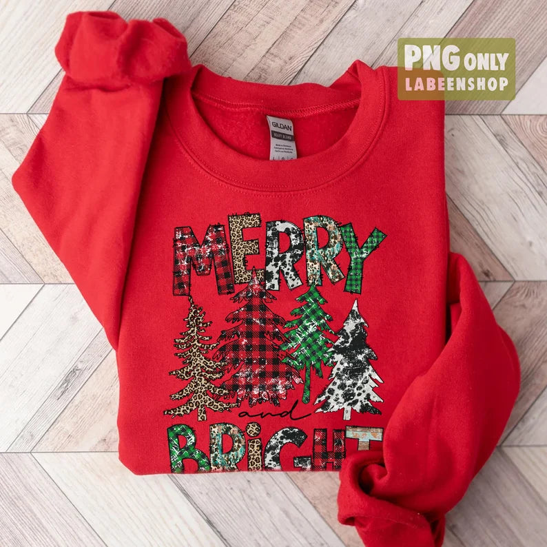 Merry And Bright (cow print, plaid and leopard)