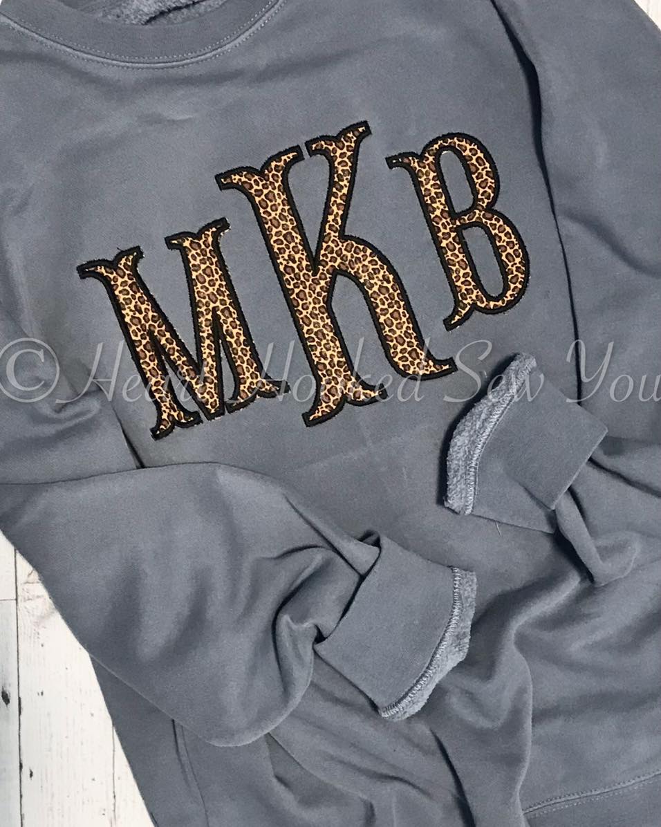 Monogramed Leopard/Cheetah Applique