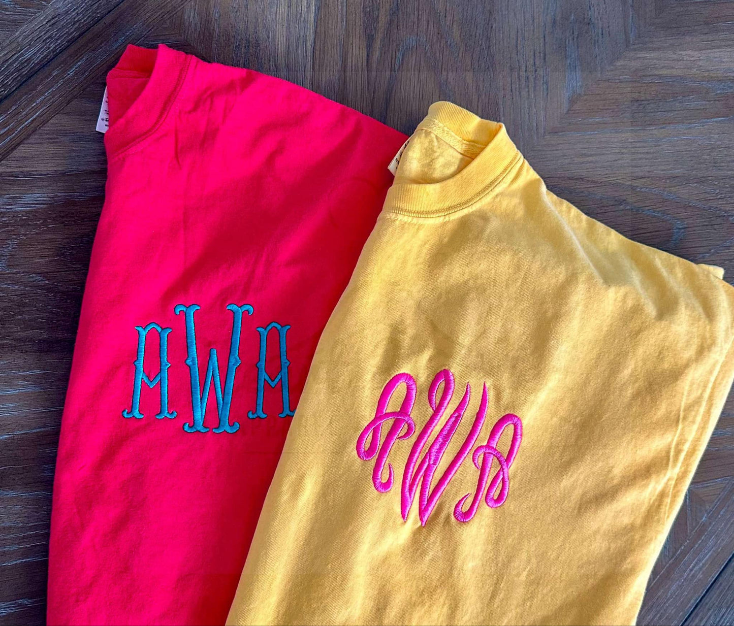 Left Chest Monogramed Tees