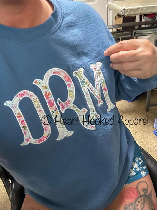Floral Fishtail Monogramed Sweatshirt