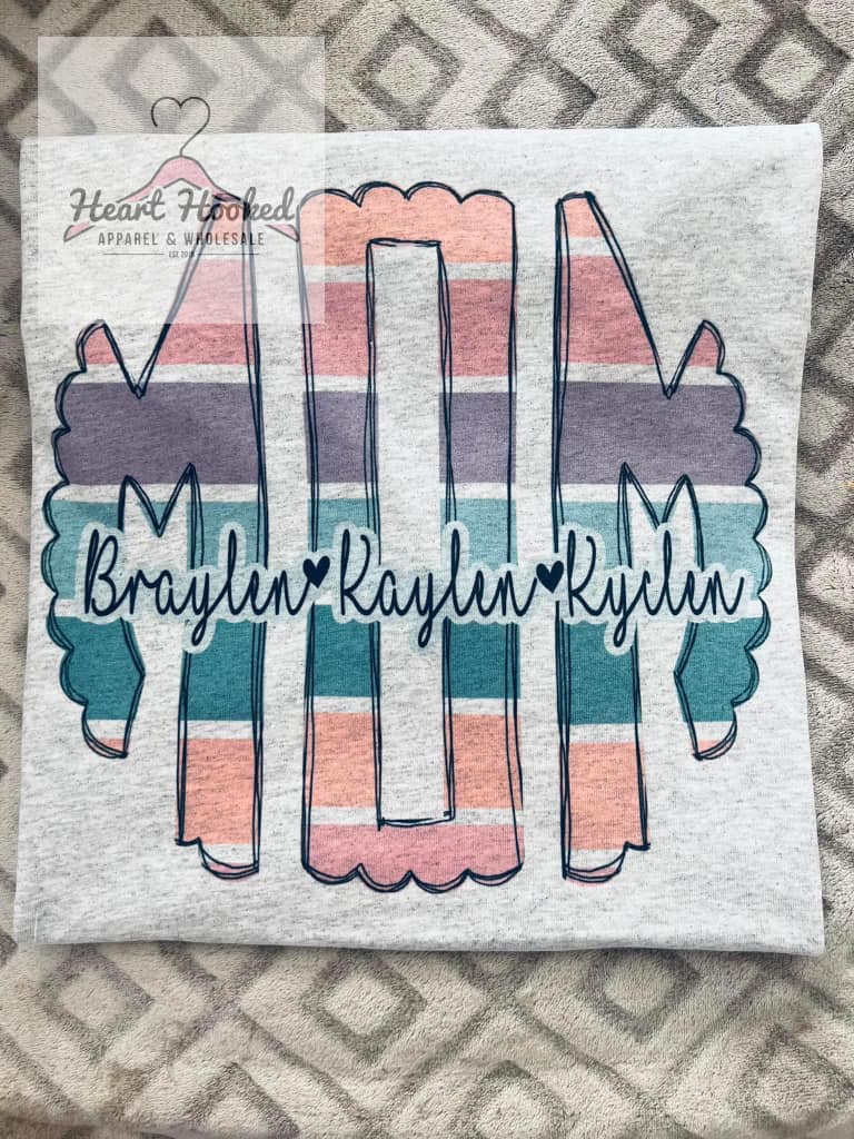 MOM With Children Names (Short Sleeved)