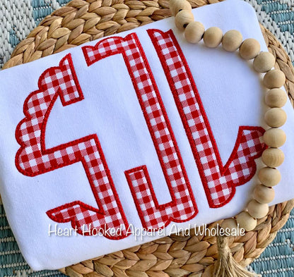 Monogrammed Appliqué Embroidered ( Comfort Colors T-Shirts )