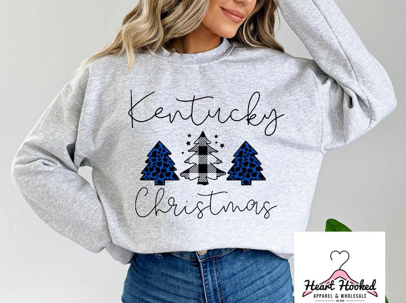 Kentucky Christmas Plaid And Leopard Trees