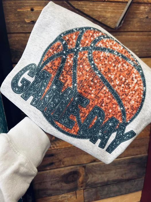 Game Day Faux Embroidery And Sequins Shirts