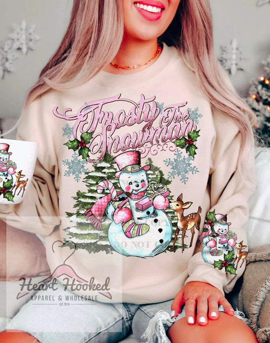 Frosty The Snowman With Sleeve Design