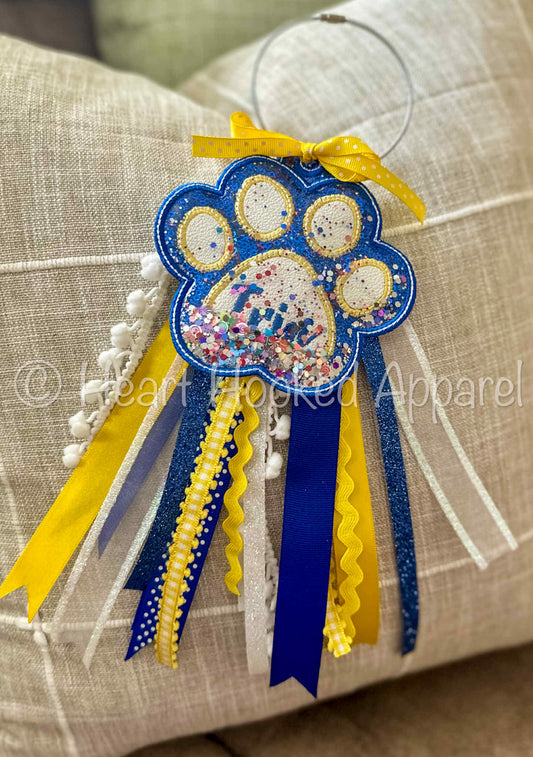 Paw Shaker Confetti Bag Tag