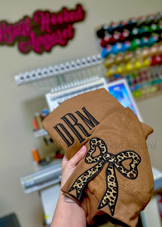 Monogramed Sweatshirt With Side Bows