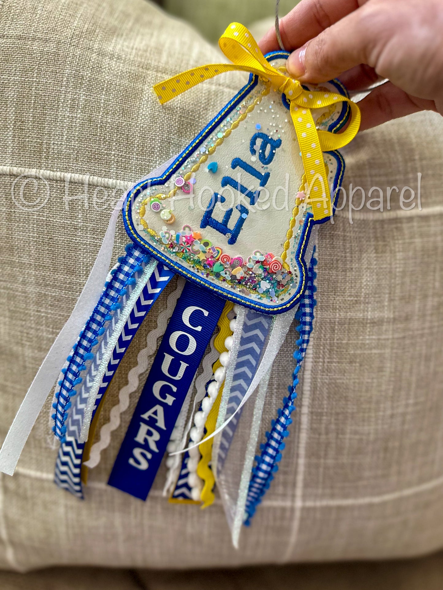 Cheer Megaphone Shaker Confetti Bag Tag