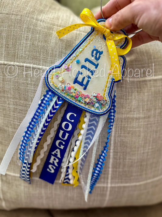 Cheer Megaphone Shaker Confetti Bag Tag