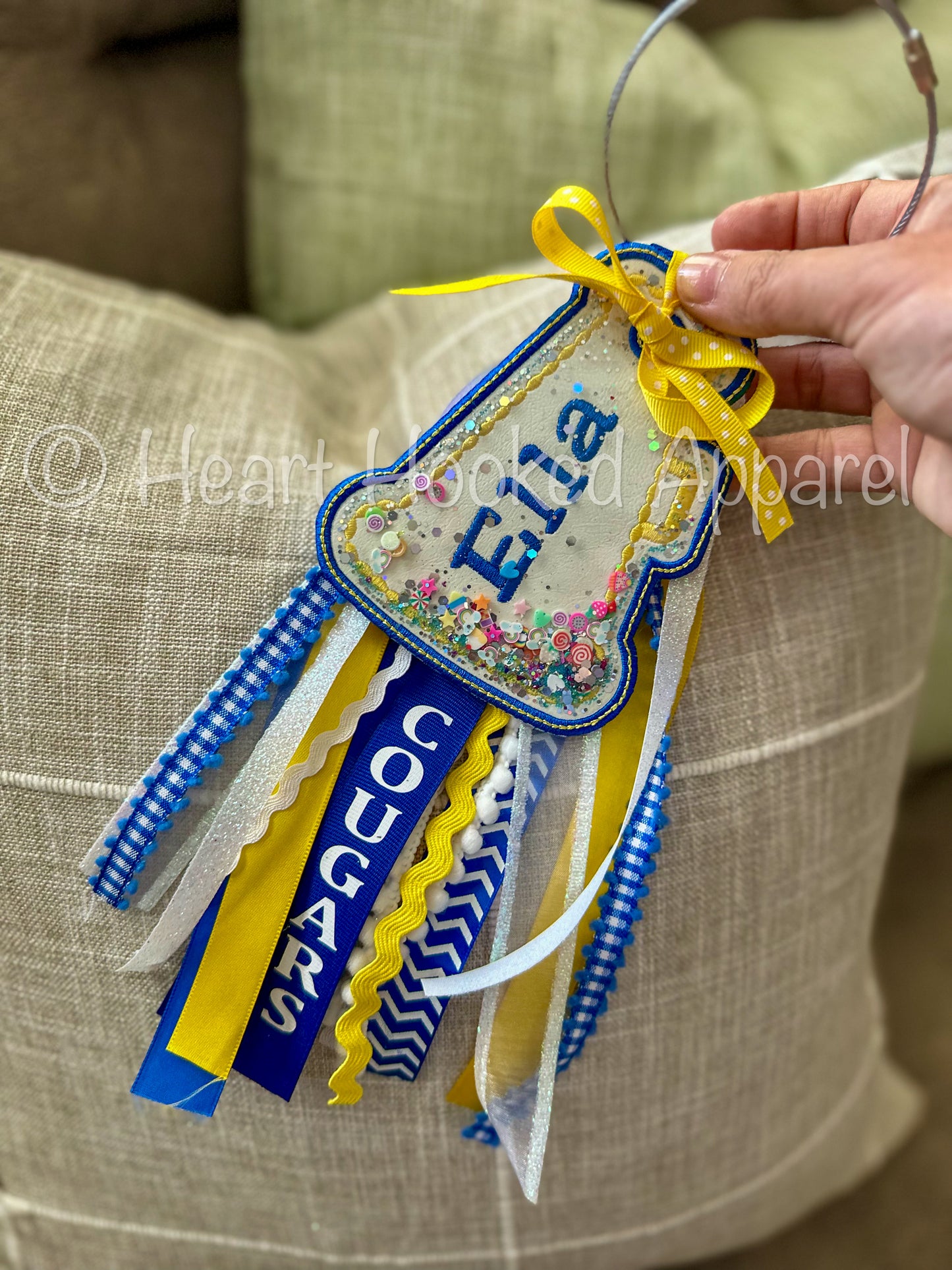 Cheer Megaphone Shaker Confetti Bag Tag