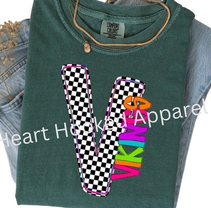 Custom Checker Teams T-Shirts (comfort color tees)