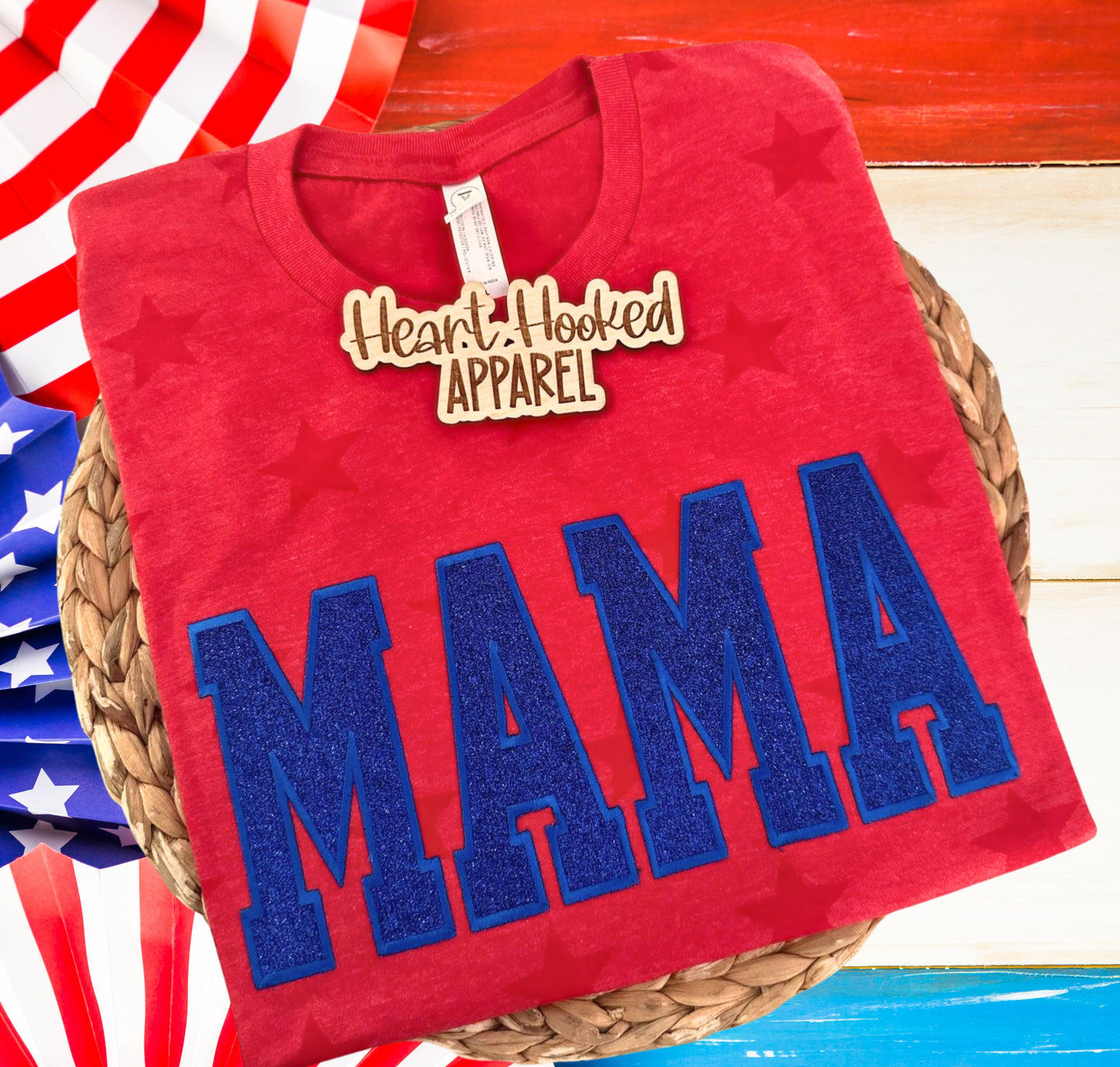 Star Mama Glitter Tee (custom)