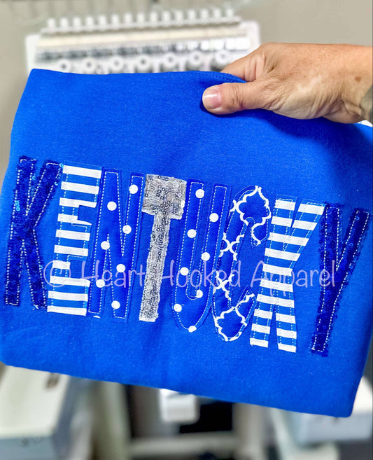 Kentucky Raggy Applique Sweatshirt