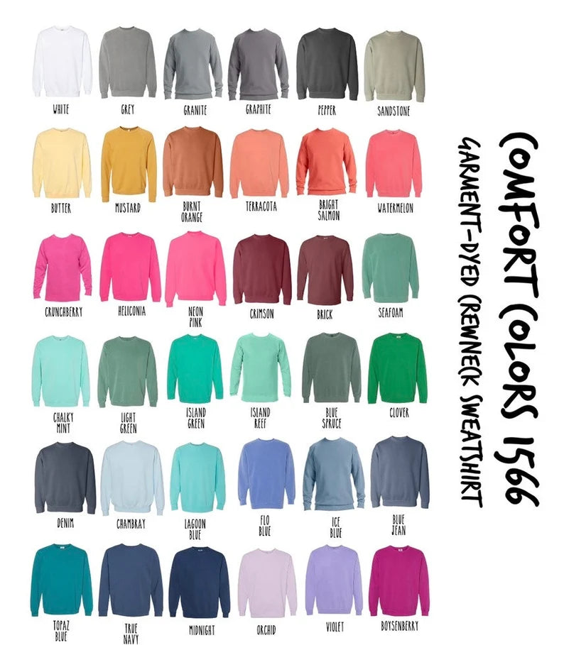 Multi Color Sequins Grammy Custom Comfort Color Sweatshirt