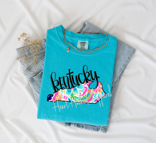 Kentucky Floral State Printed T-Shirt