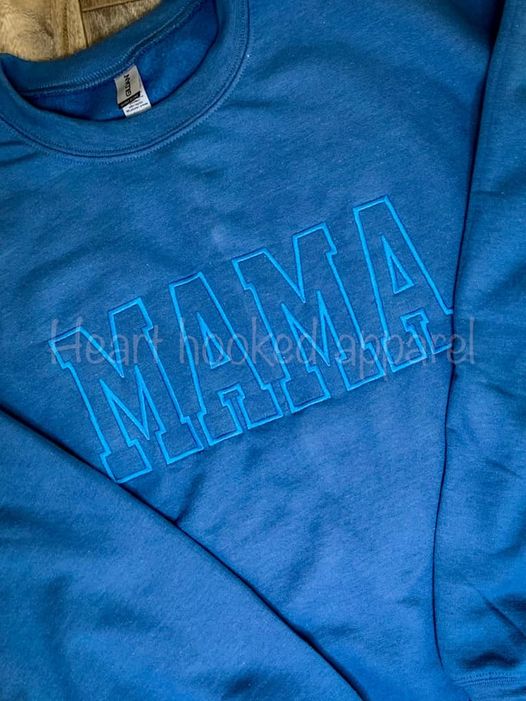 Mama Stitched Sweatshirt (can customize)