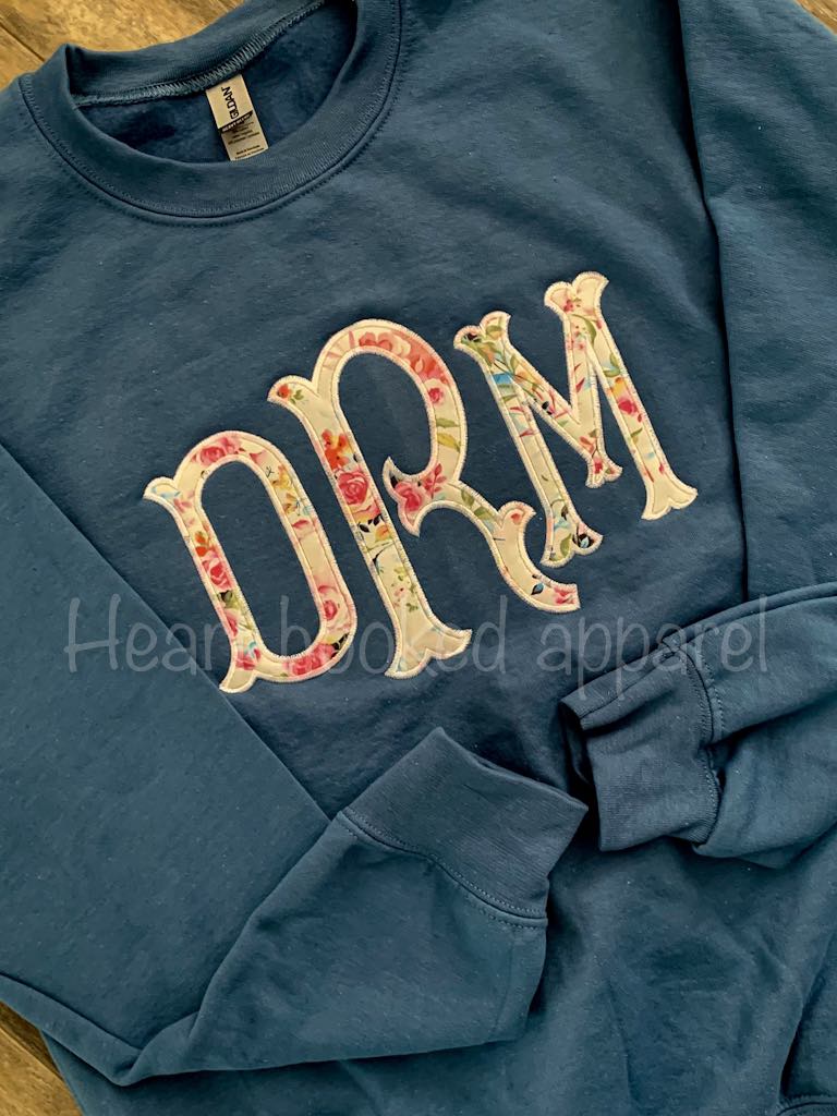 Floral Fishtail Monogramed Sweatshirt