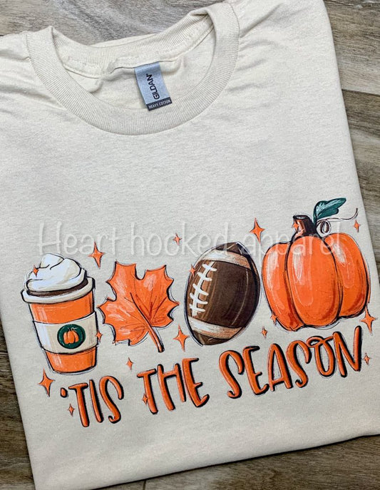 Tis The Season Football Printed Shirt