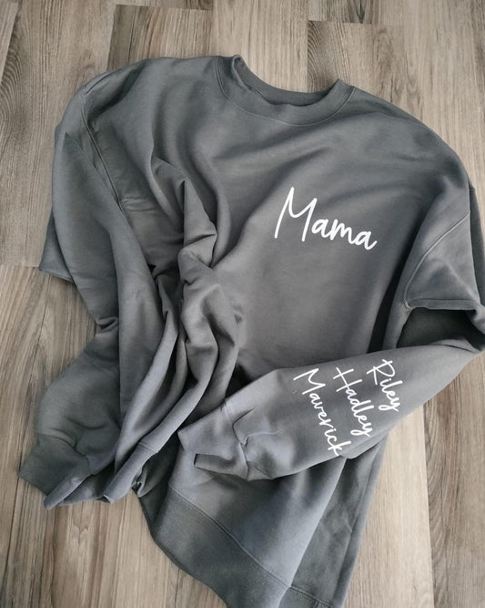 Mama Charcoal Or Indigo Blue Sweatshirt