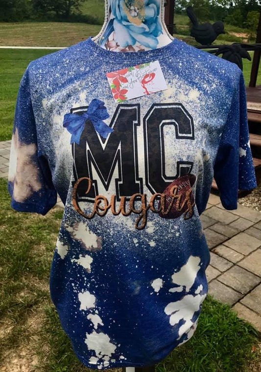 MC Cougars *Sublimated* Bleached Tee- Can do other teams and colors