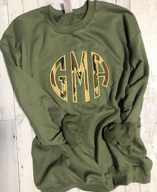 Camo Monogrammed Sweatshirt