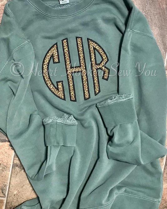 Monogramed Leopard/Cheetah Applique