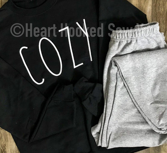 COZY Sweat Pant Set (Shirt and pants need to be put in cart one at a time)