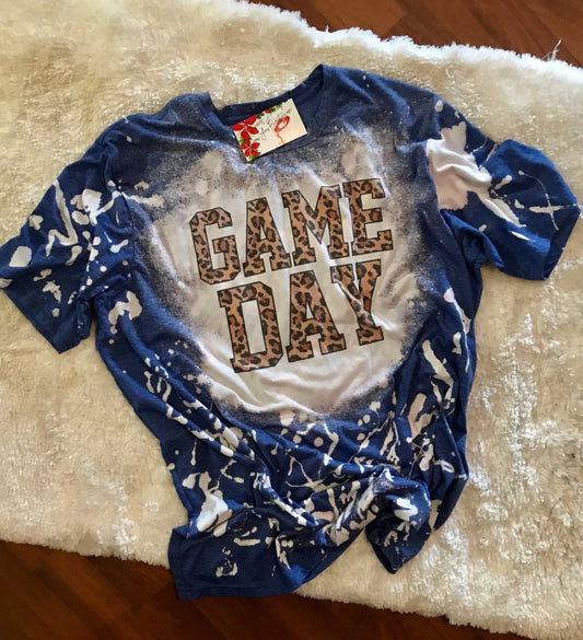 Game Day Leopard Bleached  Tee *Sublimated*