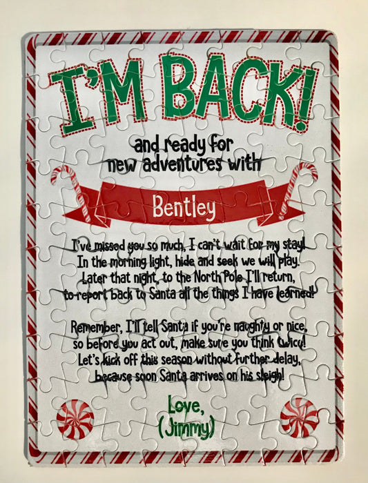 Personalized Elf Puzzle Letter **Click on full details to personalize**