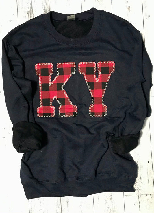 Navy KY Or State Appliqué