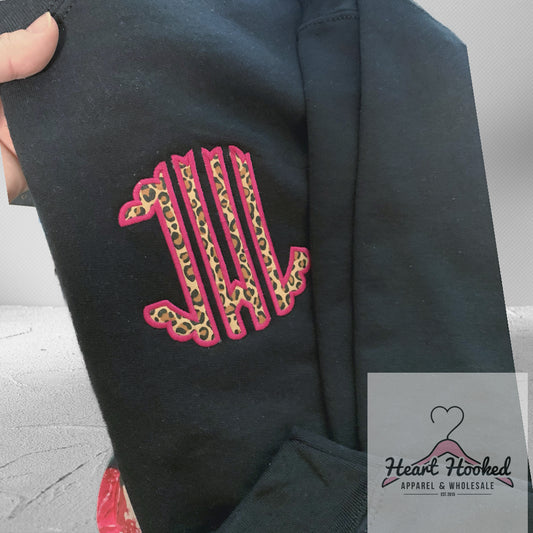 Left chest cheetah, monogram