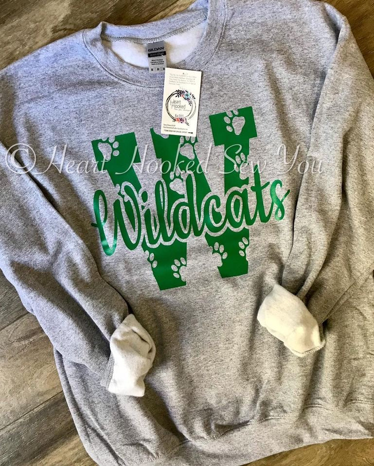 Wildcats Sweatshirt - Green Or Grey
