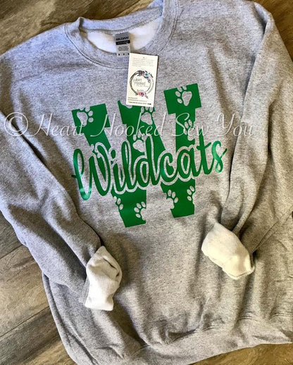 Wildcats Sweatshirt - Green Or Grey