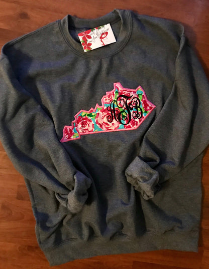 Kentucky appliqué Monogram   * Embroidered *