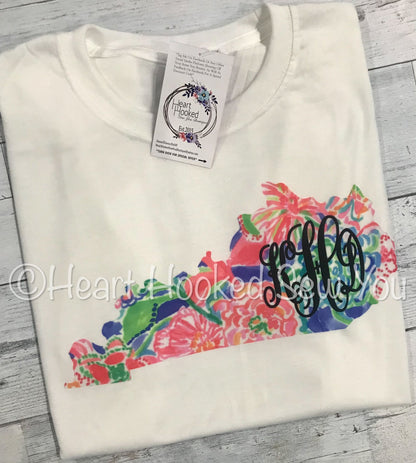Lilly Inspired State With Monogram