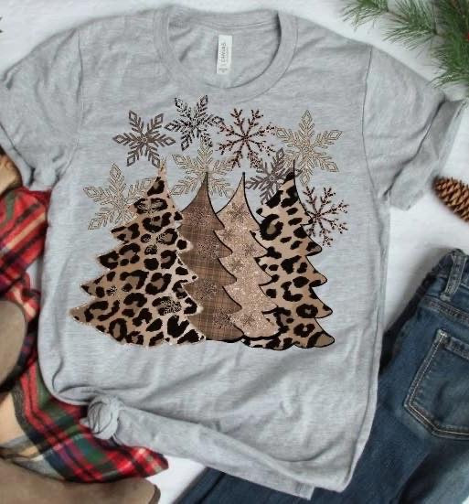 Leopard Snowflake Christmas Tree
