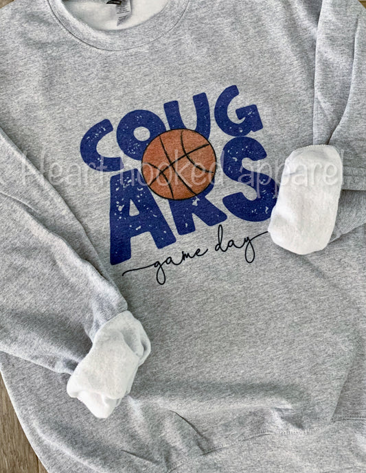 Cougars Basketball Game Day - Tees And Sweatshirts-