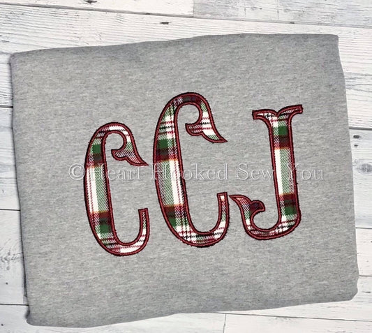 Plaid Monogramed Sweatshirt
