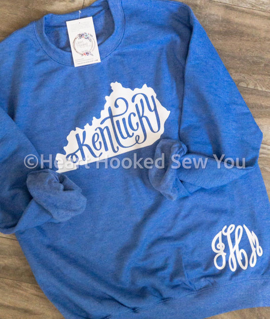 Kentucky State With Lower Hem Monogram ( Can order without monogram)