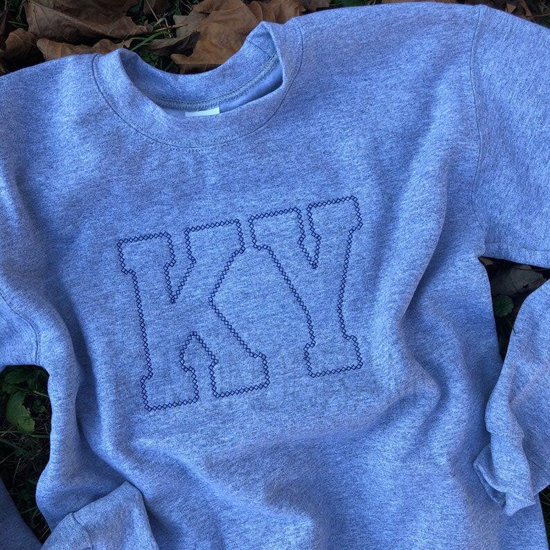 KY Diamond Stitch Sweatshirt - Other Colors And States Available -