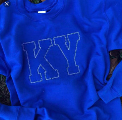 KY Diamond Stitch Sweatshirt - Other Colors And States Available -