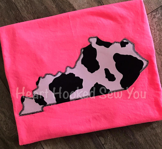 Pink Cow State Outline