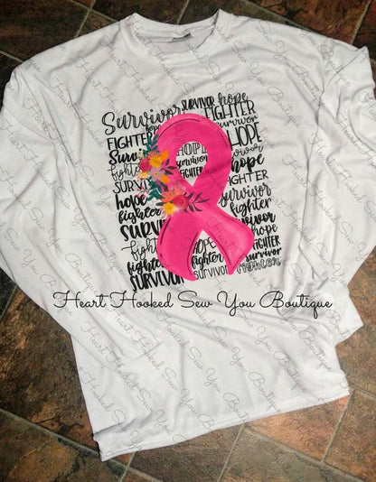 Pink Ribbon Cancer Survivor  *Sublimated*